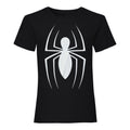 Black - Front - Spider-Man Womens-Ladies Logo Boyfriend T-Shirt