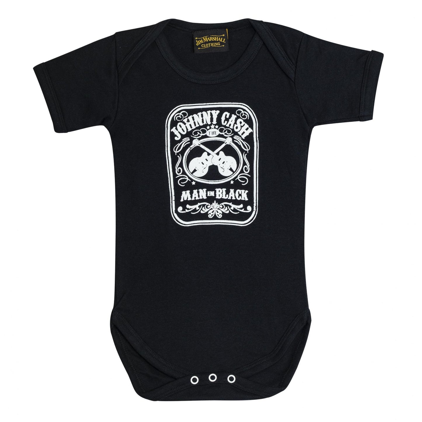 Black - Front - Johnny Cash Boys Man In Black Sleepsuit