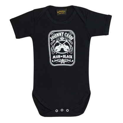 Black - Front - Johnny Cash Boys Man In Black Sleepsuit