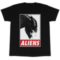 Black - Front - Alien Mens Logo T-Shirt