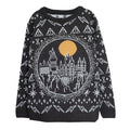 Black - Side - Harry Potter Boys Hogwarts Knitted Christmas Jumper
