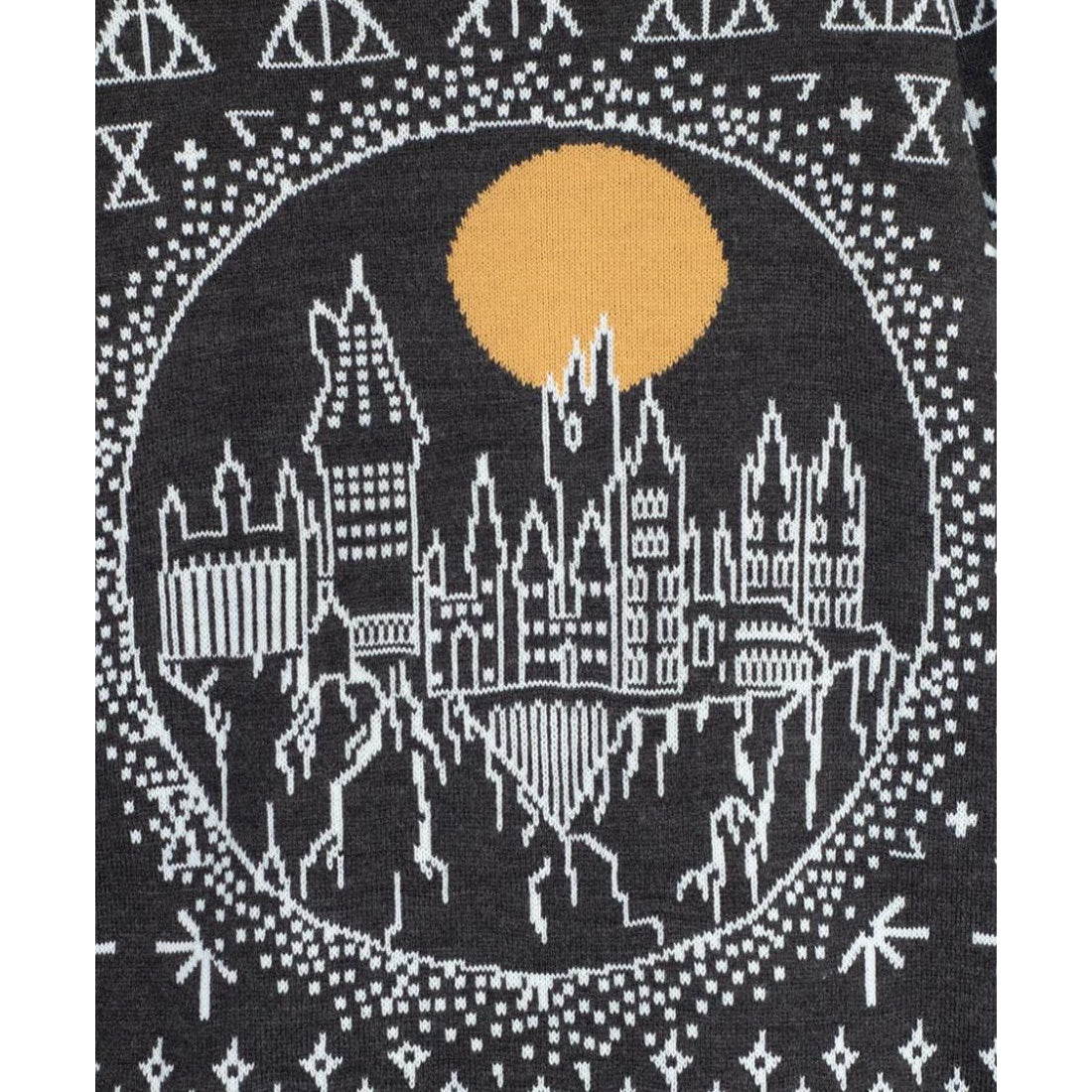 Black - Back - Harry Potter Girls Hogwarts Knitted Christmas Jumper