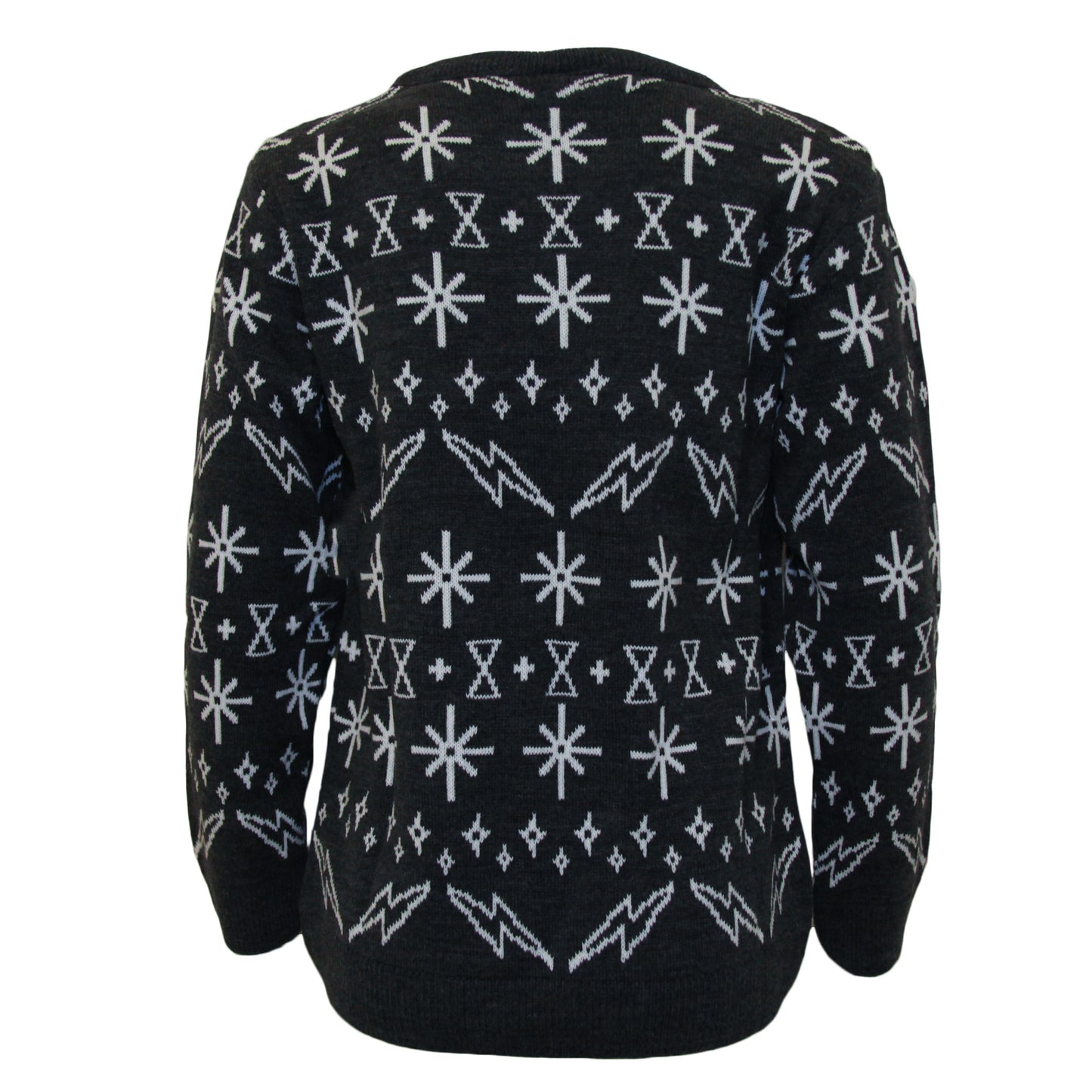 Black - Back - Harry Potter Mens Hogwarts Knitted Christmas Jumper