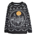 Black - Front - Harry Potter Womens-Ladies Hogwarts Knitted Christmas Jumper