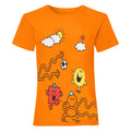 Orange - Front - Mr Men Girls Football T-Shirt