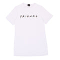 White - Front - Friends Womens-Ladies Logo T-Shirt Dress