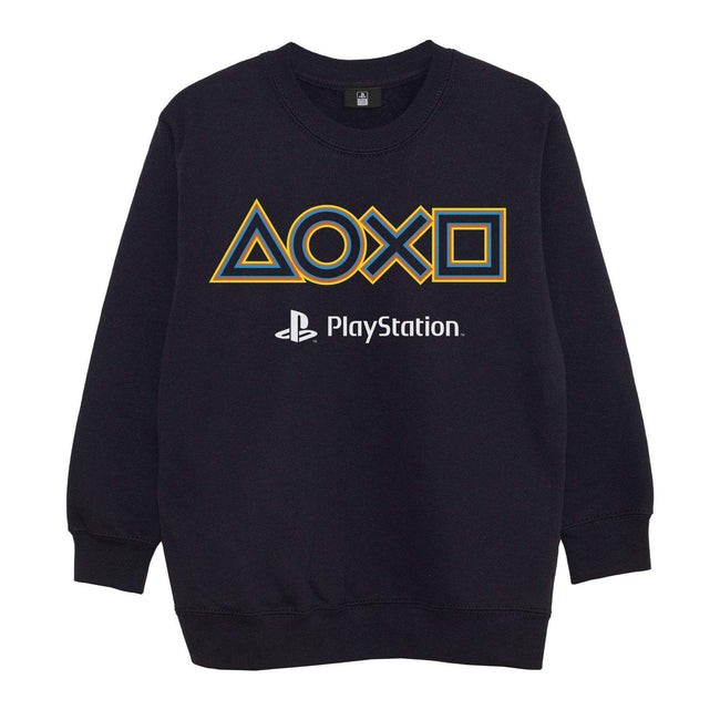 Black - Front - Playstation Boys Icons Sweatshirt