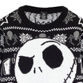 Black - Back - Nightmare Before Christmas Mens Jack Skellington Face Knitted Jumper