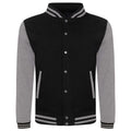 Black-Heather Grey - Front - Riverdale Mens South Side Serpents Varsity Jacket
