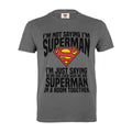 Charcoal - Front - Superman Mens I´m Just Saying T-Shirt