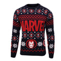 Navy-Red-White - Front - Marvel Mens Icons Knitted Christmas Jumper