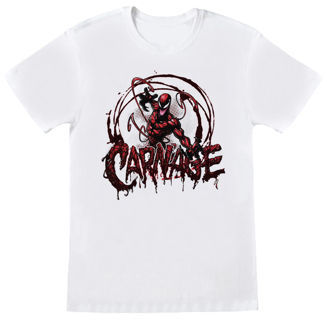 White - Front - Spider-Man Mens Carnage T-Shirt