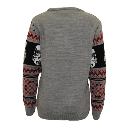 Multicoloured - Back - Star Wars Boys Stormtrooper Knitted Christmas Jumper