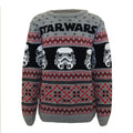 Multicoloured - Front - Star Wars Boys Stormtrooper Knitted Christmas Jumper