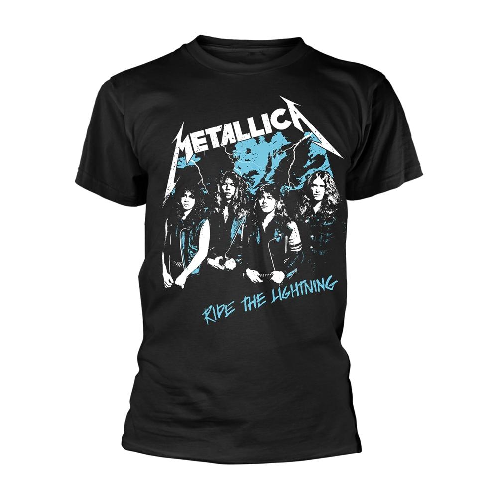 Black - Front - Metallica Unisex Adult Ride The Lightning Vintage T-Shirt