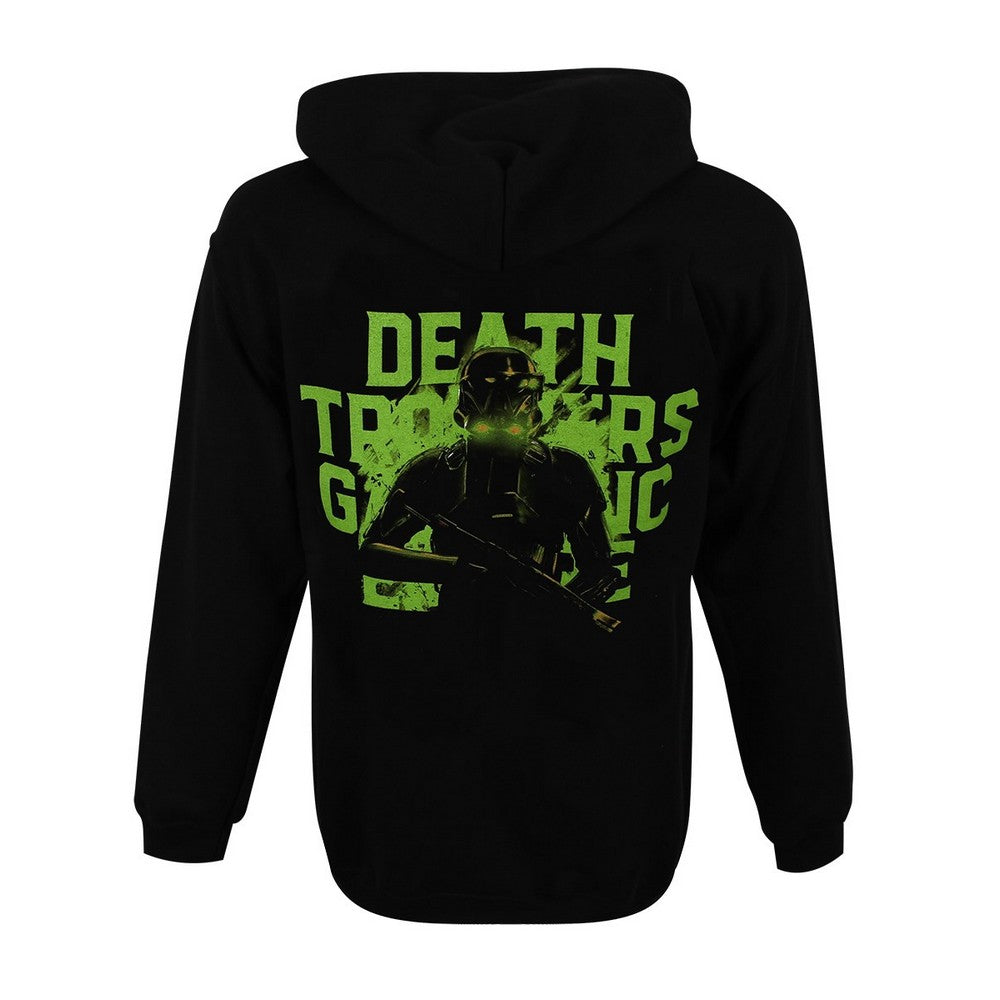 Black - Back - Star Wars: Rogue One Unisex Adult Death Trooper Full Zip Hoodie