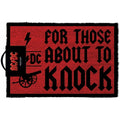 Dark Red-Black - Side - AC-DC For Those About To Knock Door Mat