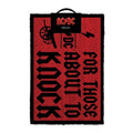 Dark Red-Black - Front - AC-DC For Those About To Knock Door Mat