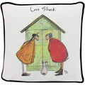 White-Green-Orange-Red - Side - Sam Toft Love Shack Feather Filled Cushion