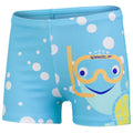 Blue-Yellow - Front - Speedo Boys Tommy Turtle Swim Shorts