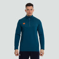 Majolica Blue - Back - Canterbury Mens Quarter Zip Fleece