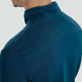 Majolica Blue - Close up - Canterbury Mens Quarter Zip Fleece