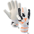 White-Black-Orange - Front - Precision Childrens-Kids Fusion_X.3D Goalkeeper Gloves