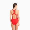 Red - Lifestyle - Puma Womens-Ladies One Piece Swimsuit