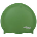 Green - Front - SwimTech Unisex Adult Silicone Swim Cap