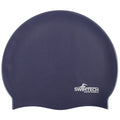 Navy - Front - SwimTech Unisex Adult Silicone Swim Cap