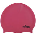 Pink - Front - SwimTech Unisex Adult Silicone Swim Cap