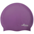 Purple - Front - SwimTech Unisex Adult Silicone Swim Cap