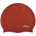 Red - Front - SwimTech Unisex Adult Silicone Swim Cap
