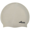 White - Front - SwimTech Unisex Adult Silicone Swim Cap