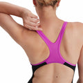 Black-Orchid - Back - Speedo Womens-Ladies Muscleback Endurance+ One Piece Swimsuit