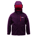 Dark Burgundy - Front - Regatta Great Outdoors Childrens Girls Thaddeus Hooded Waterproof Jacket