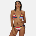Multicoloured Stripe - Back - Regatta Great Outdoors Womens-Ladies Aceana Bikini String Top
