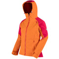 Persim-BrtBl - Front - Regatta Great Outdoors Womens-Ladies Desoto III Wind Resist Hooded Softshell Reflective Jacket