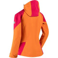 Persim-BrtBl - Side - Regatta Great Outdoors Womens-Ladies Desoto III Wind Resist Hooded Softshell Reflective Jacket
