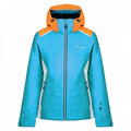 Light Blue-Bright Red Orange - Front - Dare2B Womens-Ladies Inflect Jacket