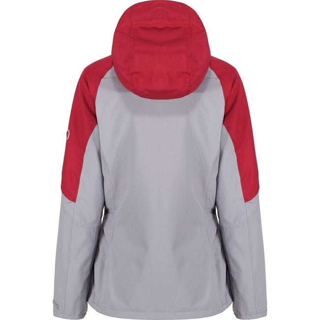 Papyrus White-Raspberry Red - Back - Regatta Womens-Ladies Wentwood III Hooded Jacket