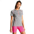 Grey - Back - Dare 2B Womens-Ladies Incisive II Jersey Cycle Top