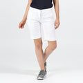 White - Side - Regatta Womens-Ladies Solita Multi Pocket Active Shorts