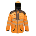 Orange-Grey - Front - Regatta Mens Hi-Vis Waterproof Reflective Parka Jacket