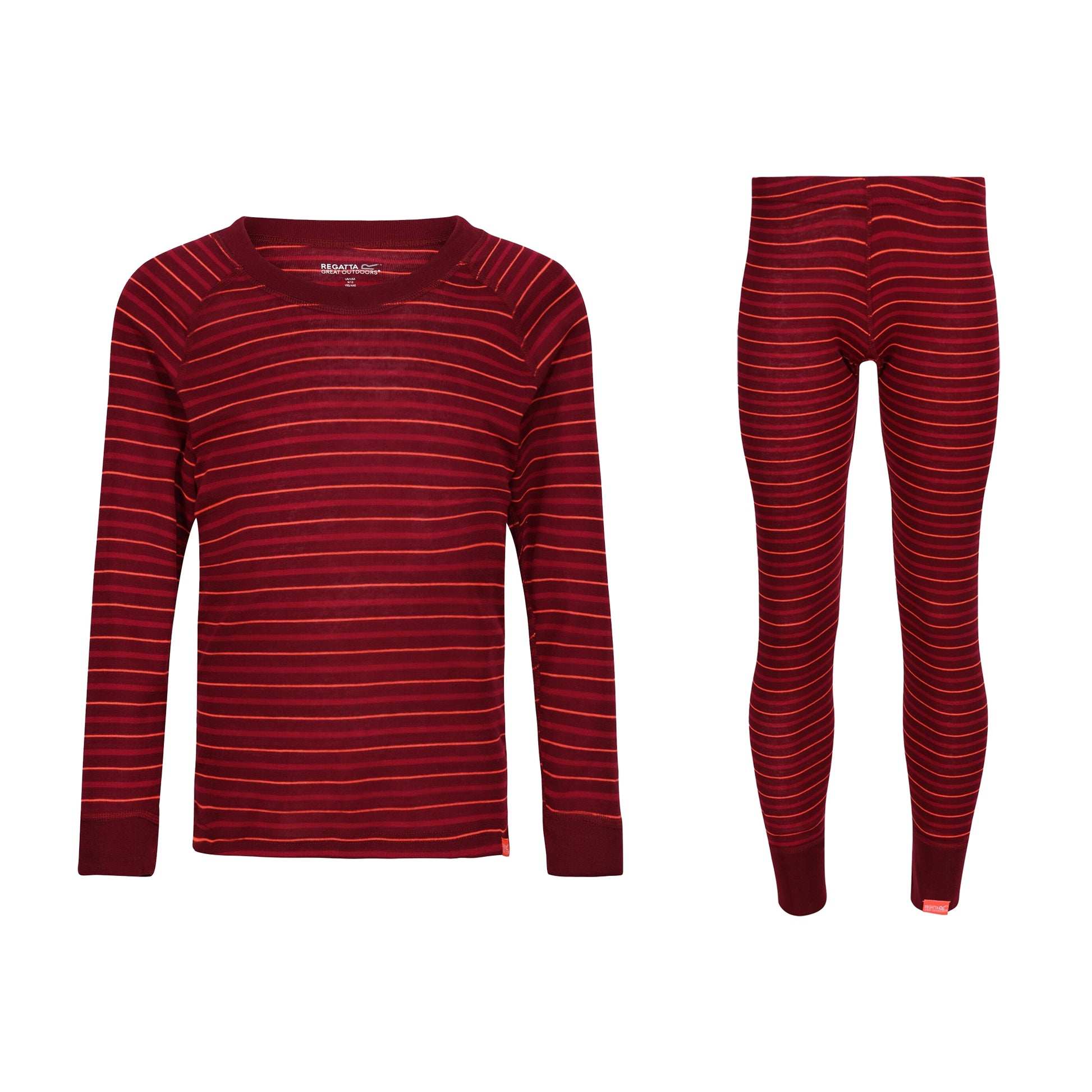 Beetroot Red - Front - Regatta Kids Unisex Beeley Base Layer Set