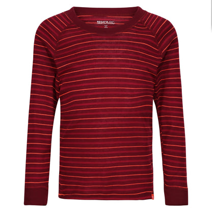 Beetroot Red - Side - Regatta Kids Unisex Beeley Base Layer Set