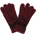Burgundy - Front - Regatta Great Outdoors Mens Davion Knitted Gloves