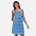 Strong Blue - Back - Regatta Womens-Ladies Felixia Striped Sleeveless Dress