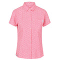 Neon Pink Print - Front - Regatta Womens-Ladies Mindano V Short Sleeved Shirt