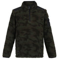 Dark Khaki-Black - Front - Regatta Childrens-Kids Macklin Fleece Top